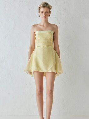 VRG GIRL Paloma Mini Dress Lemon